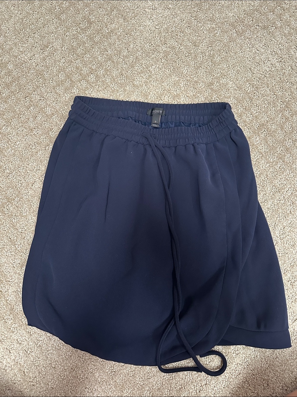 J. Crew Navy Drawstring Skirt